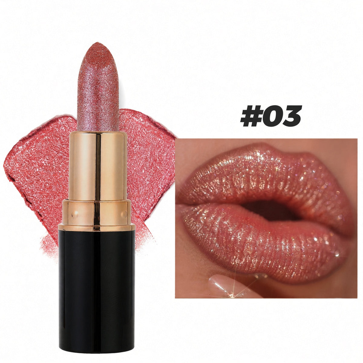 Glitter Pearl Lipstick — Moisturizing Shimmer Lip Lacquer