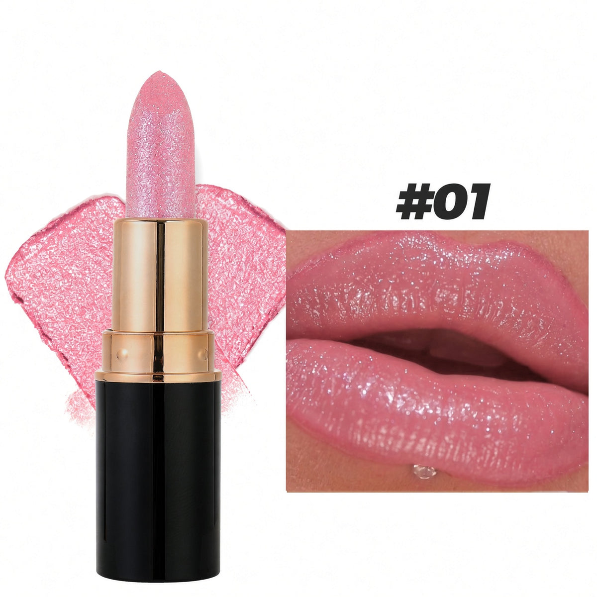 Glitter Pearl Lipstick — Moisturizing Shimmer Lip Lacquer