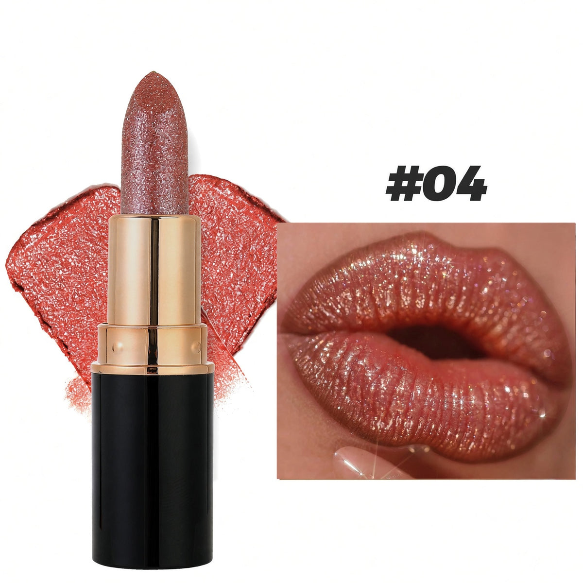 Glitter Pearl Lipstick — Moisturizing Shimmer Lip Lacquer